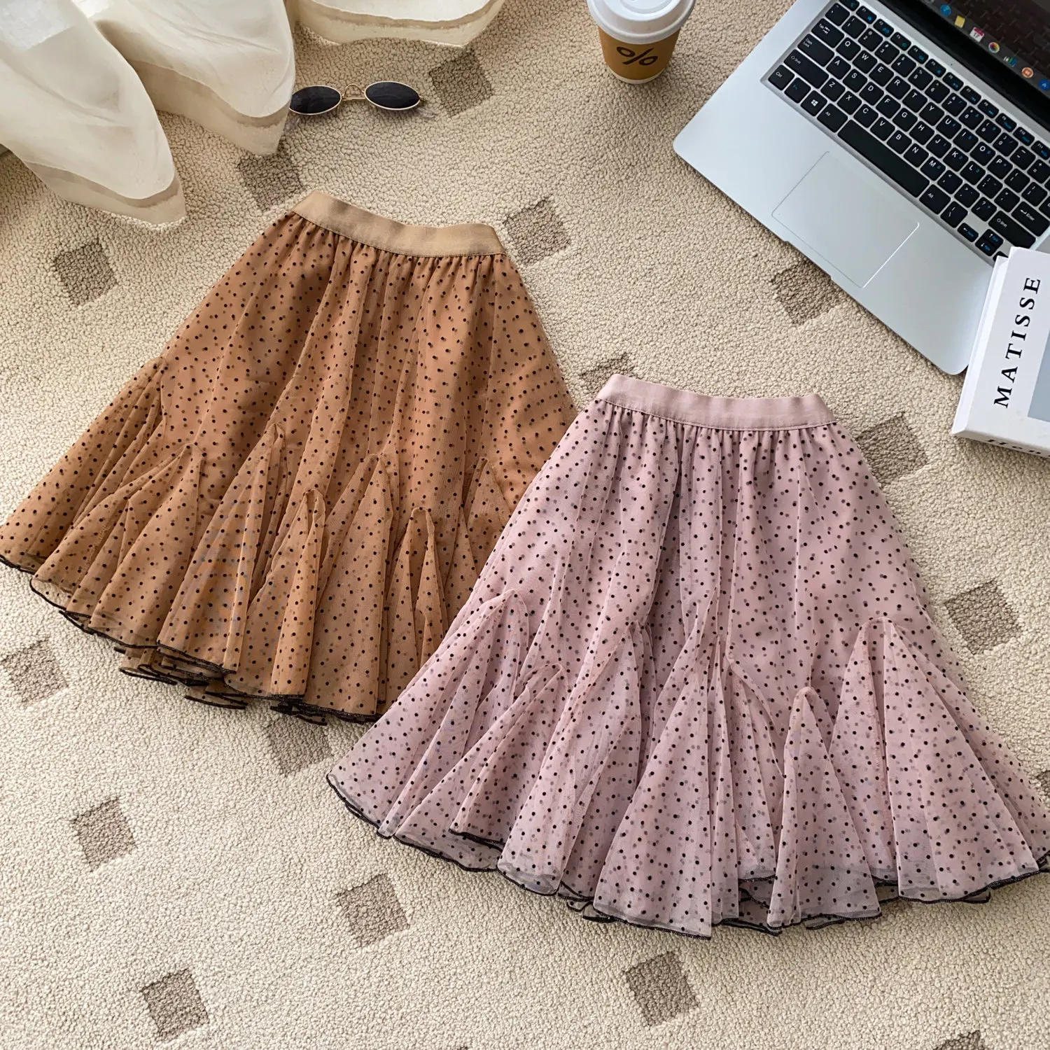 

Skirts Women Short Skirt A Line Elastic Waist Slim Print Dot Sexy Casual Elegant Splice Y2k Streetwear Work 2026 Spring Summer