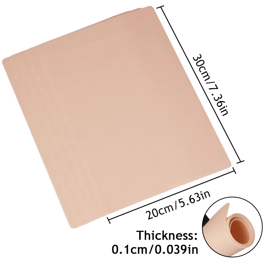 A4 Size Large Tattoo Practice Skin Blank Double Sides Fake Skin Tattoo Training Skin for Permanent Makeup Tattoo Accessories