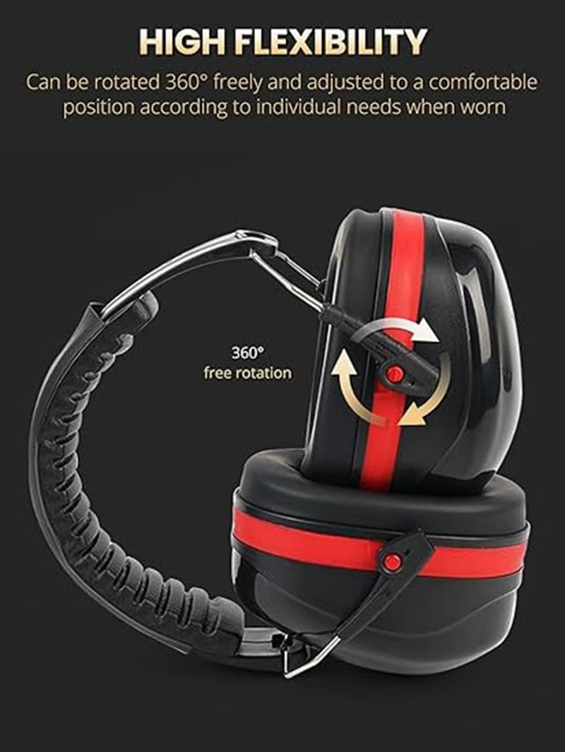 

Hearing Protection Noise Canceling Ear Muffs Adult Headphones Suitable for Lawn Mowing, DIY, Construction, Carpentry, Shooting