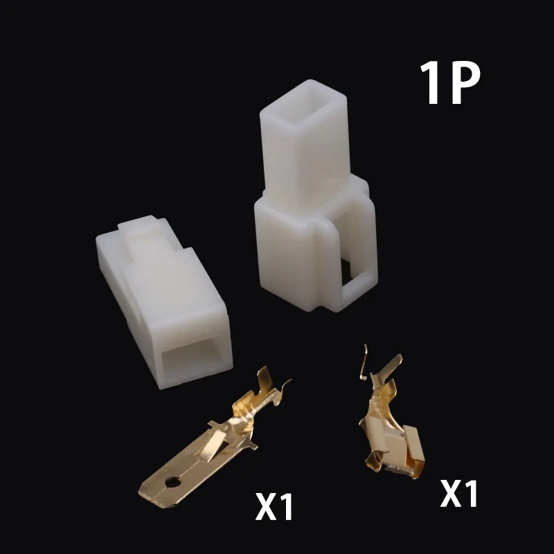 1/5 مجموعة 6.3 مللي متر 1/2/3/4/6/8/12P/14 دبوس السيارات 6.3 سلك كهربائي موصل ذكر أنثى كابل محطة التوصيل أطقم ebike سيارة #2