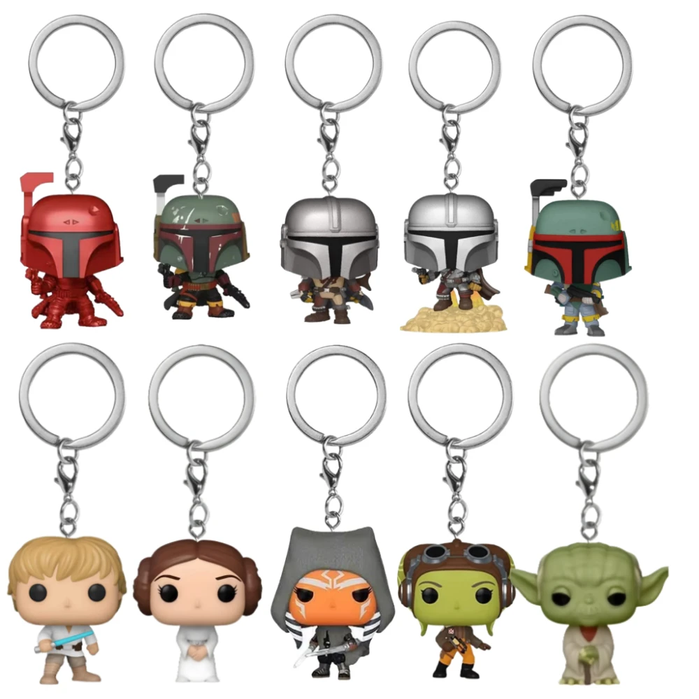 13 أنماط المفاتيح الطفل يودا المفاتيح لعبة بوبا فيت Ig-11 ماندالوريان دارث فيدر سترومتروبر Keyrings حقيبة اكسسوارات هدية