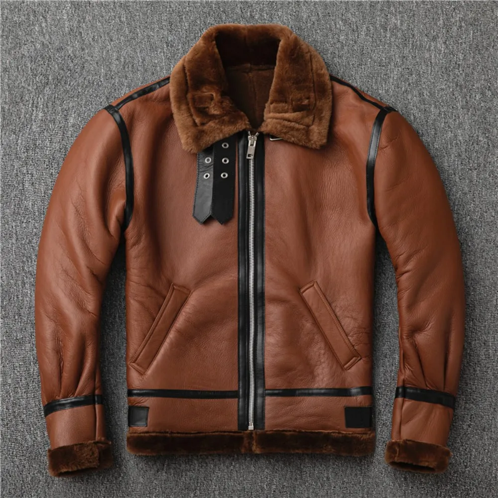 Brand New Winter Chic Men High Quality Wool Fur Leather Jackets Warmed Sheepskin Coat F258