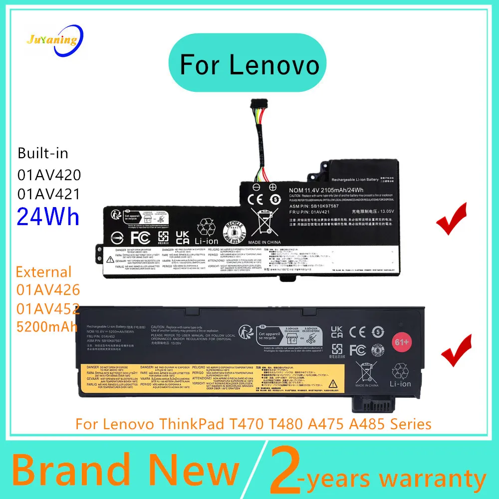 

01AV422 01AV423 Laptop battery For Lenovo ThinkPad T480 A475 T470 A485 TP25 01AV425 01AV426 01AV427 01AV420 01AV421 01AV419