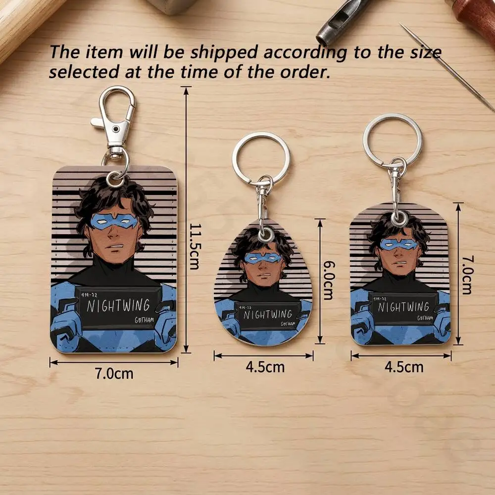 Cute D-Dick Grayson Holder Keychain For Bank Business Work Card Holder Student Card Protective Case Bus Card view 5