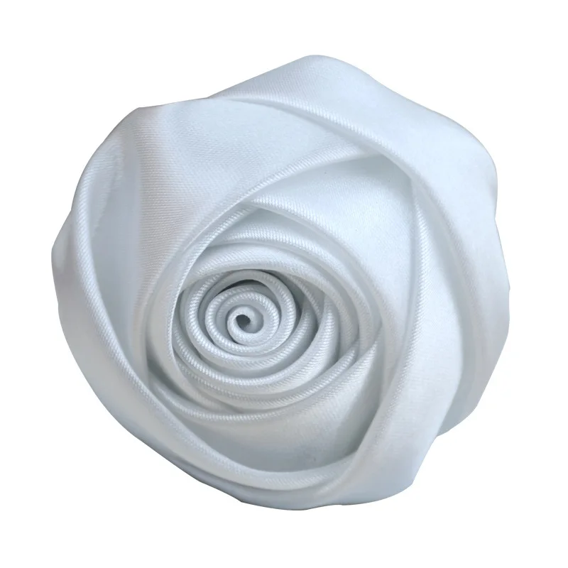 5 Teile/beutel 5,5 Farbige Tuch Band Rose Blume Seide Stoff Blume Handgemachte DIY Hochzeit Bouquet Blume Hut Haar Tuch Zubehör – Detail 9