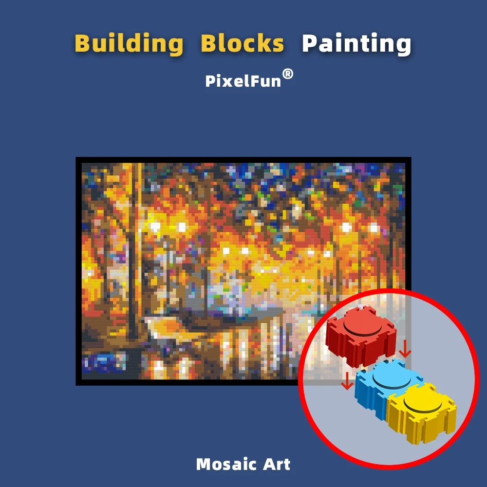 Forest DIY Building Block Oil Style Painting Mosaic Pixel Art Custom Home Decoration Birthday Christmas Gifts For Nature Lovers