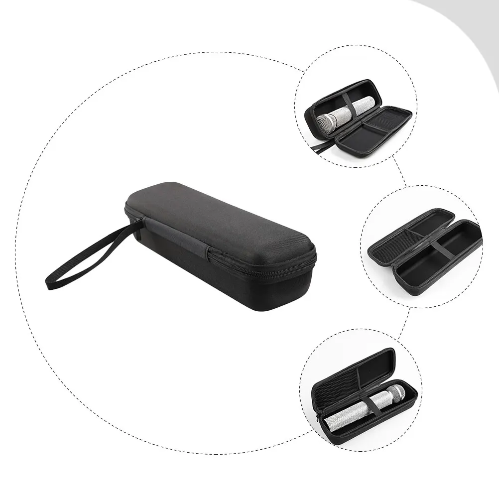 

Microphone Storage Bag Case for Storing Microphones Handheld Carrier Pouch Mini Small Holders Wireless
