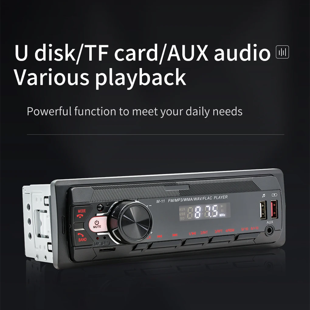 Single Din Car Stereo Stream Wireless Audio Bluetooth 0 Hands-Free Phone Calls While Driving Bluetooth 5.0 Car Radio