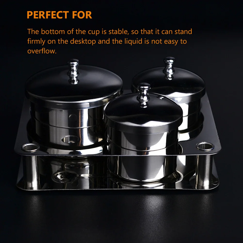 

1Set Nail Stainless Steel Manicure Cup Multi-Function Mixing Powder Liquid Dappen Dish Nail Accessory
