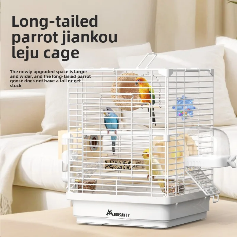 

Large Parrot Cage Tiger Pattern Rosy Bourke Cockatiel Villa Style Home Use Spacious Bird Cage New Model Bird House Bird Cage