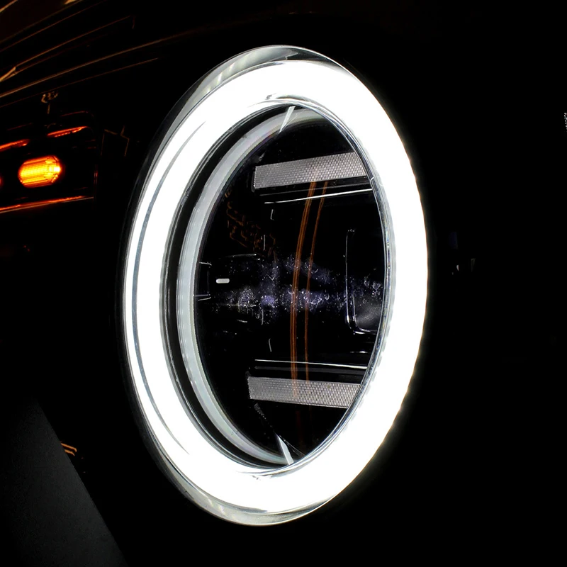 LED Angel Eye Halo Ring Jungle‑Eye Headlight Synchronous Turn Signal Decor Light For Chery iCAR V23 Car Exterior Accessories