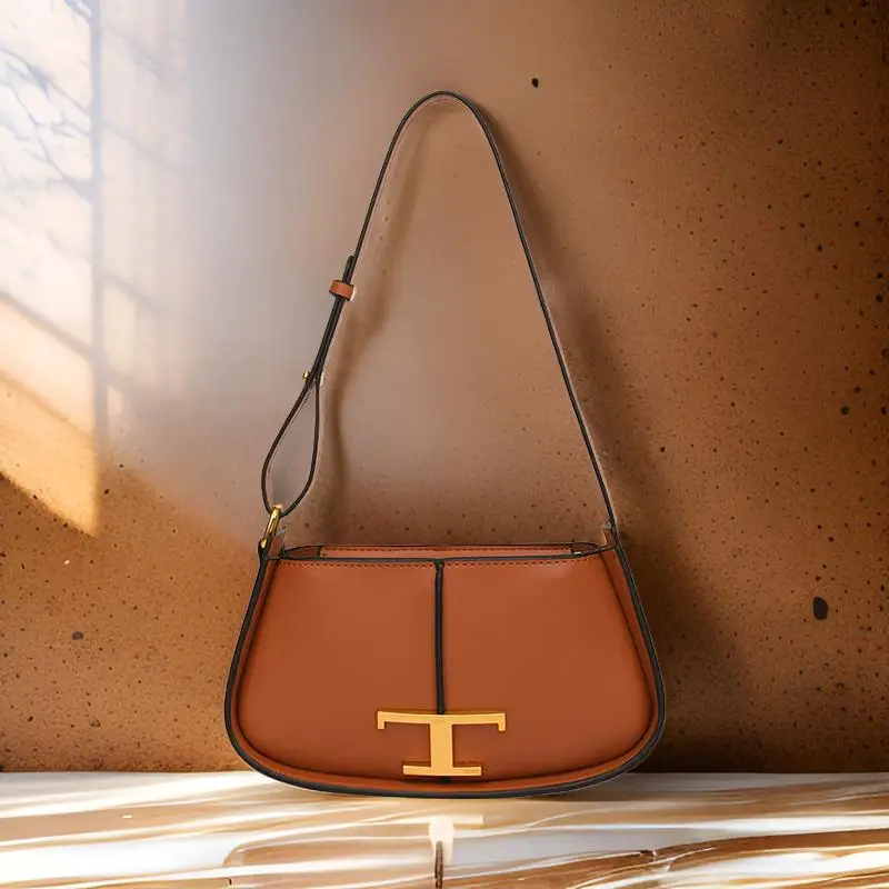 

Elegant Parisian Style Tote Bag - Luxurious Soft Leather Crossbody With Signature Logo, Vintage Minimalist Design For Fashionabl