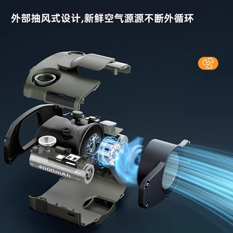 Outdoor work portable wear waist fan miniature violent turbine