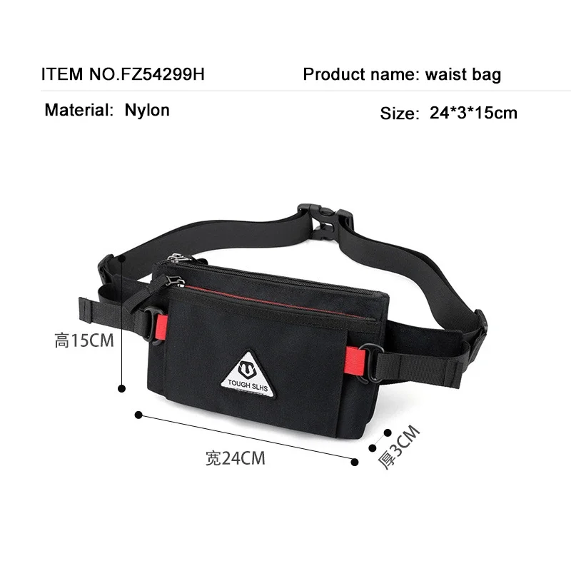 Women Men\'s Nylon Waist Fanny Pack Purse Pouch Casual Shoulder Messenger Bag Fashion Male Crossbody Chest Hip Bum Belt Bags