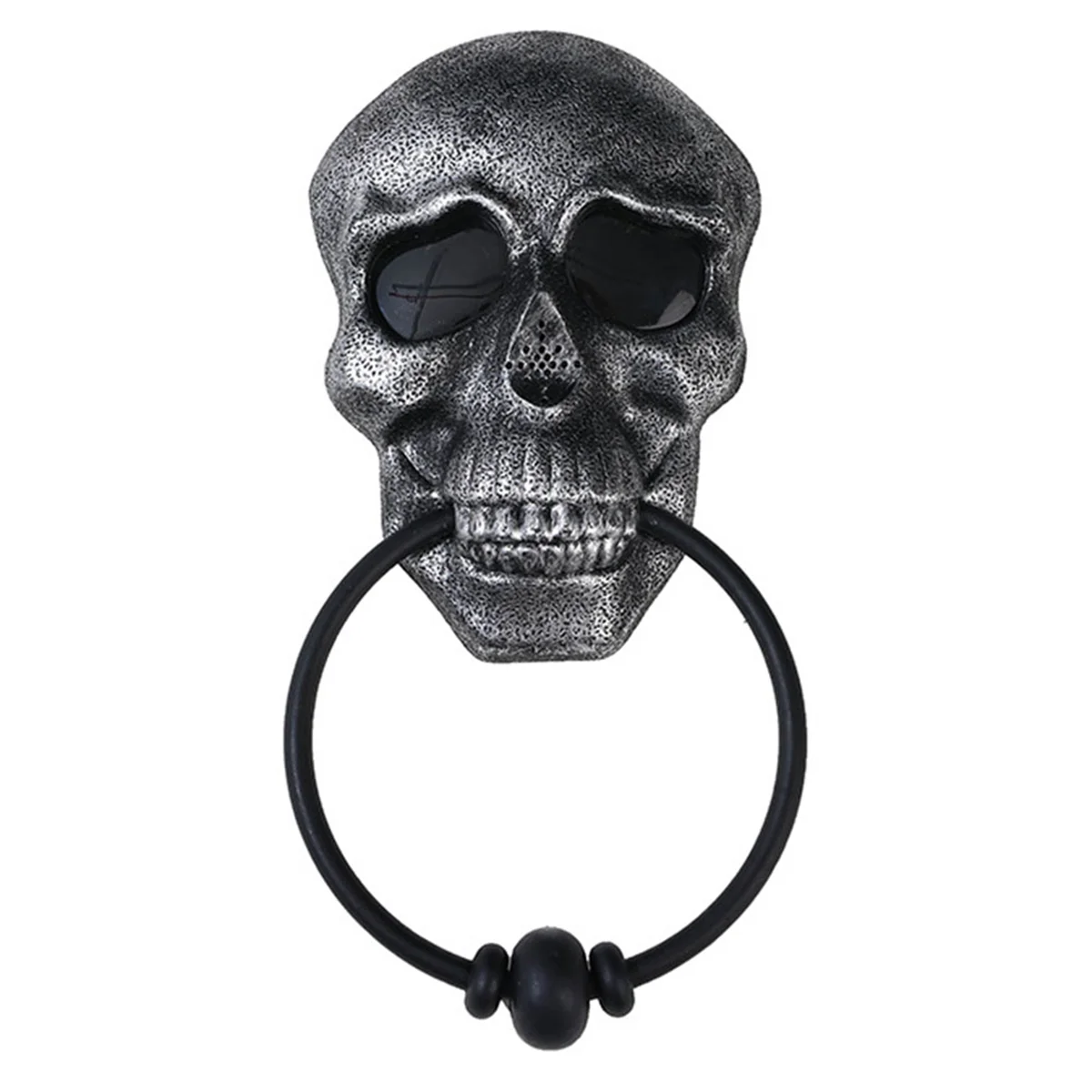 Halloween Door Bell Skull Haunted Doorbell with Sound Light-Up Eyeball Scary Halloween Props for Front Door B