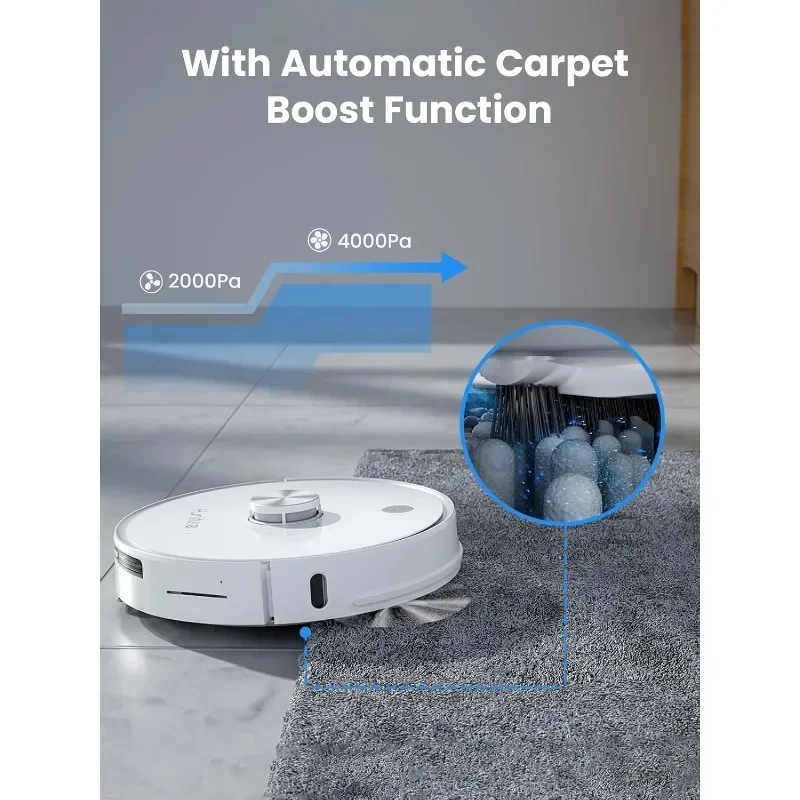 Robot Vacuum and Mop Combo,Q6 Pro Robot Vacuum Cleaner with Self-Emptying