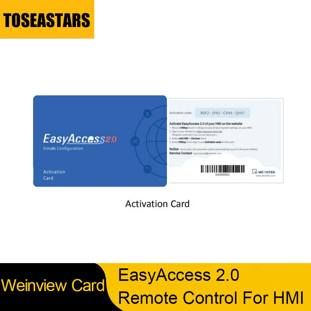 

Weinview Card EasyAccess 2.0 Authorization Card Global Service Remote Control for Weintek Weinview HMI iE/cMT/eMT series