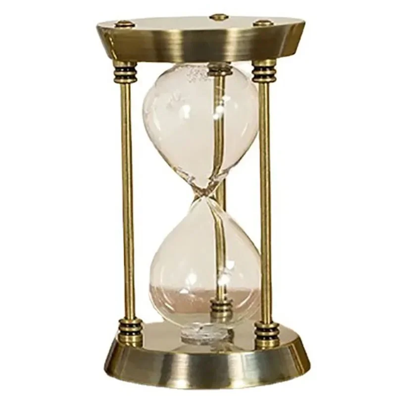 Sand Clock Timer 1 Hour Vintage Hourglass Sand Timer Metal Modern Home Decoration Large Hourglass Creative Bedroom Accessories