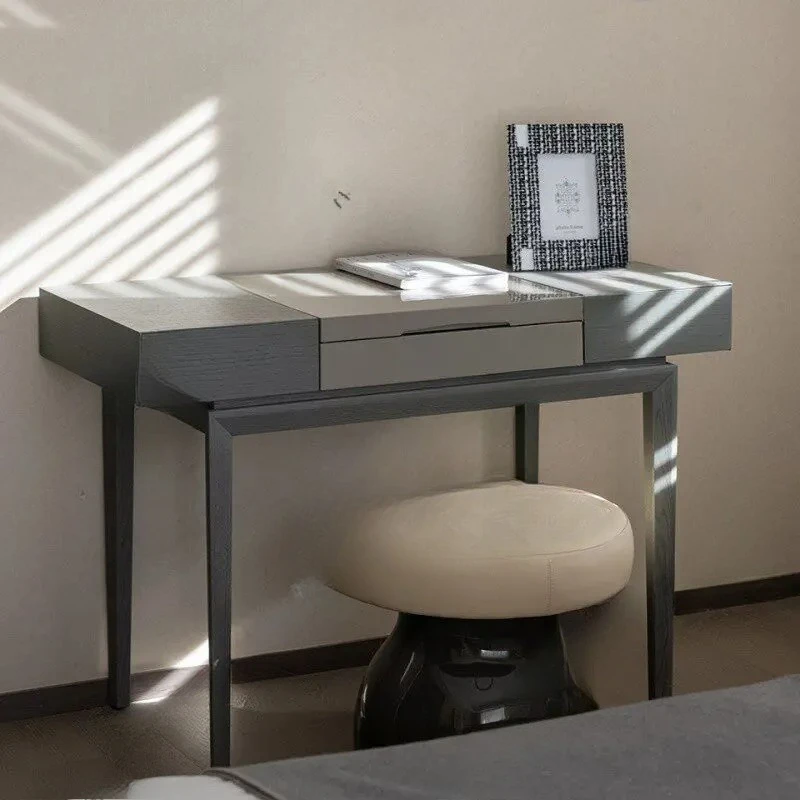 Black Walnut Solid Wood Dressing Table Storage Dressing Table Flip Mirror Simple Bedroom Dressing Table Minimalist Taoyuan