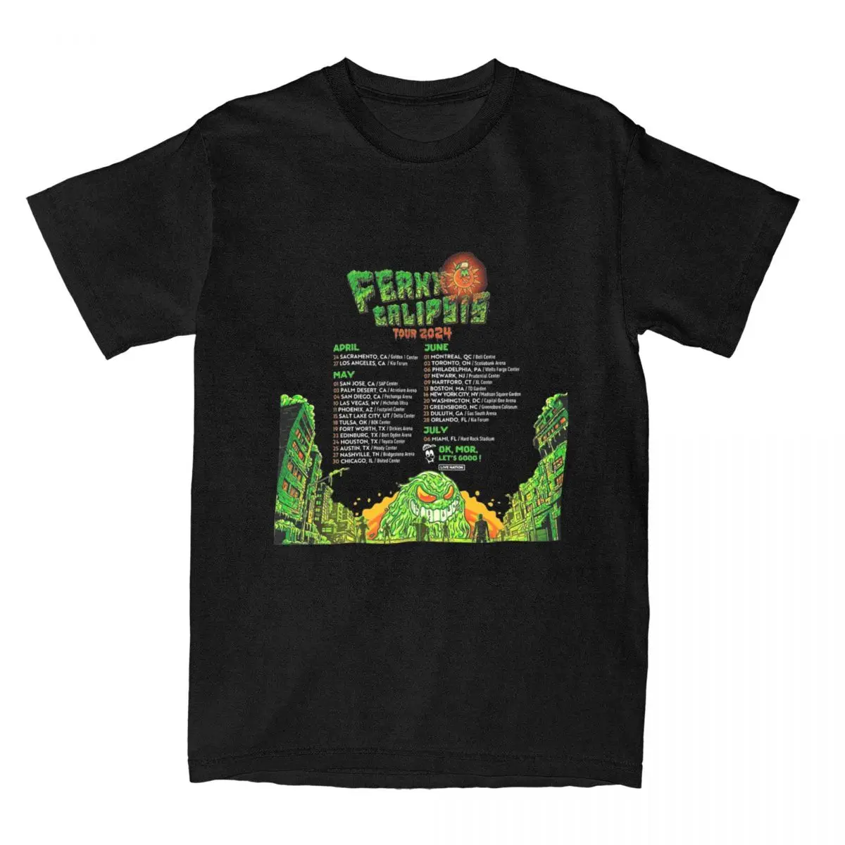 Feid Ferxxo Calipsis World Tour T Shirt Man Singer Y2K Funny Pure Cotton T-Shirts Summer Tee Shirt Wholesale Oversized Tops