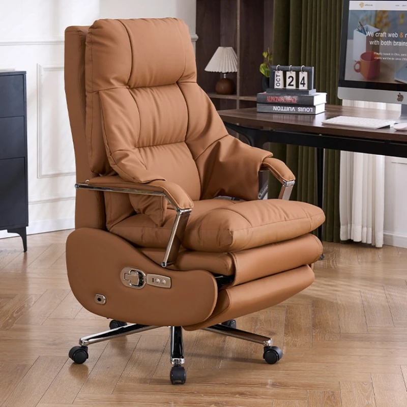 

Electric swivel boss chair height adjustment light luxury office chair high-end minimalist silla ergonomíca office furniture