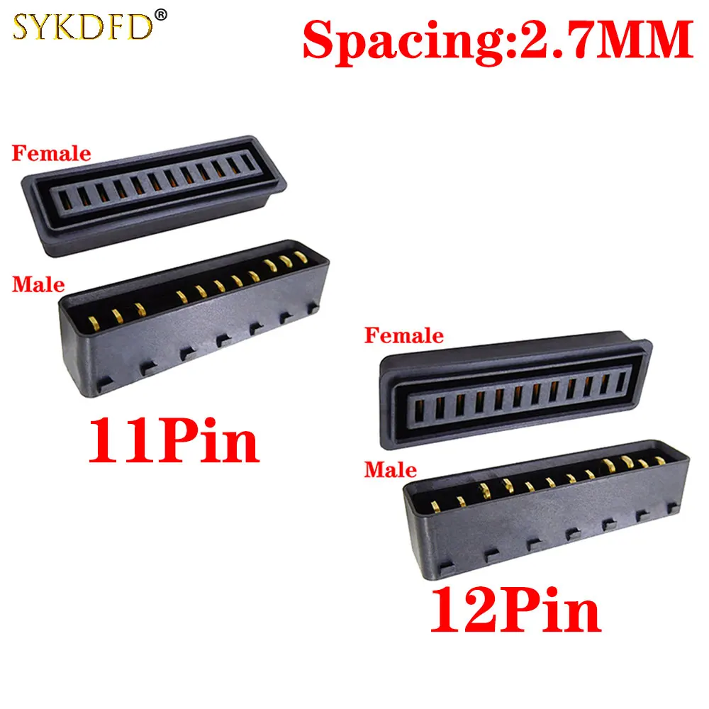 

1Set 100A Battery Connector Pitch 2.7mm 11Pin 12Pin Holder Clip Slot Contact Male Female plug TB50.55 For Drone