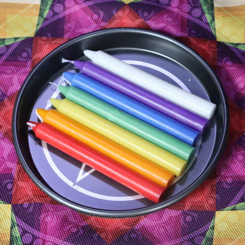 10 PCS Colored Witch Candle Spell Chime Candle for Spiritual Magic Taper Candle for Shabbat Unscented Religion Decoration