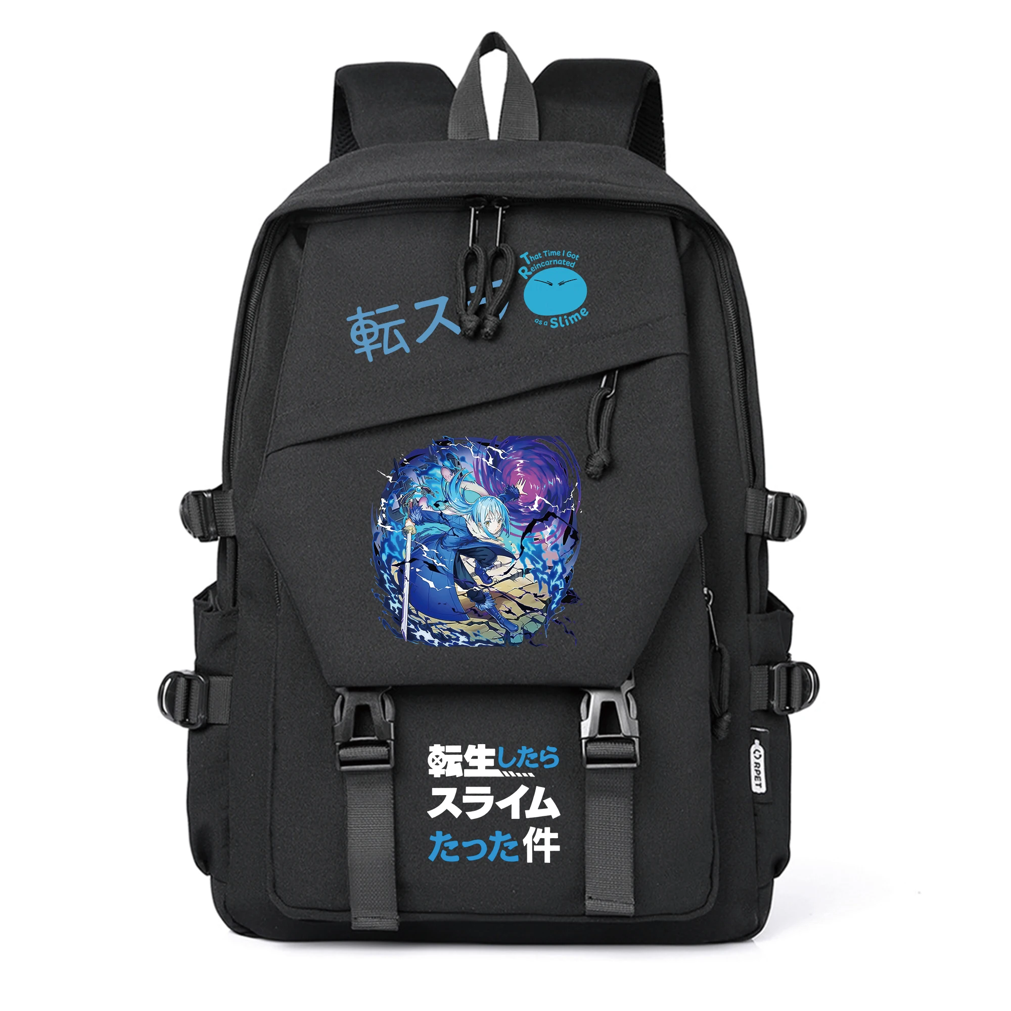 Anime Slime Rimuru Tempest Students Cartoon Ranga Design Travel Laptop Backpacks Casual Shoulder Bags Teenagers School Bookbags