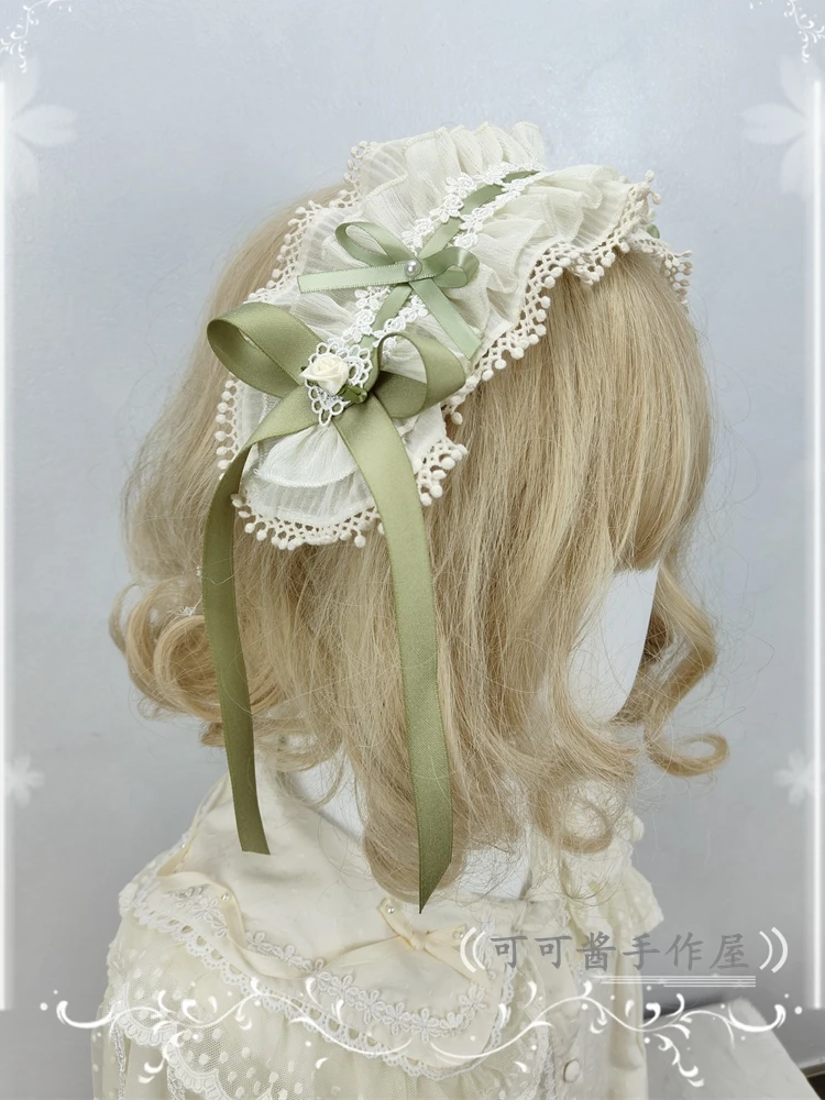 Handmade Lolita Hair Band Hair Clip Lolita Small Ribbon Gadget Ballet Style All-Match Hair Accessories