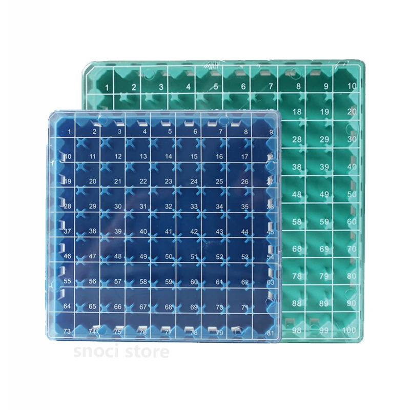 

2ml test tube box plastic freezing tube box 81 /100 ultra-low temperature liquid nitrogen PC freezing box-80 1Piece