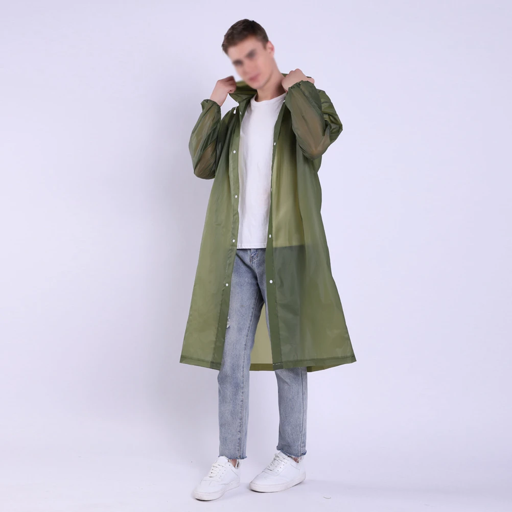 

EVA Environmental Raincoat Adult Poncho Hood Lightweight Waterproof Portable Outdoor Activities Foldable One Size Fits Most