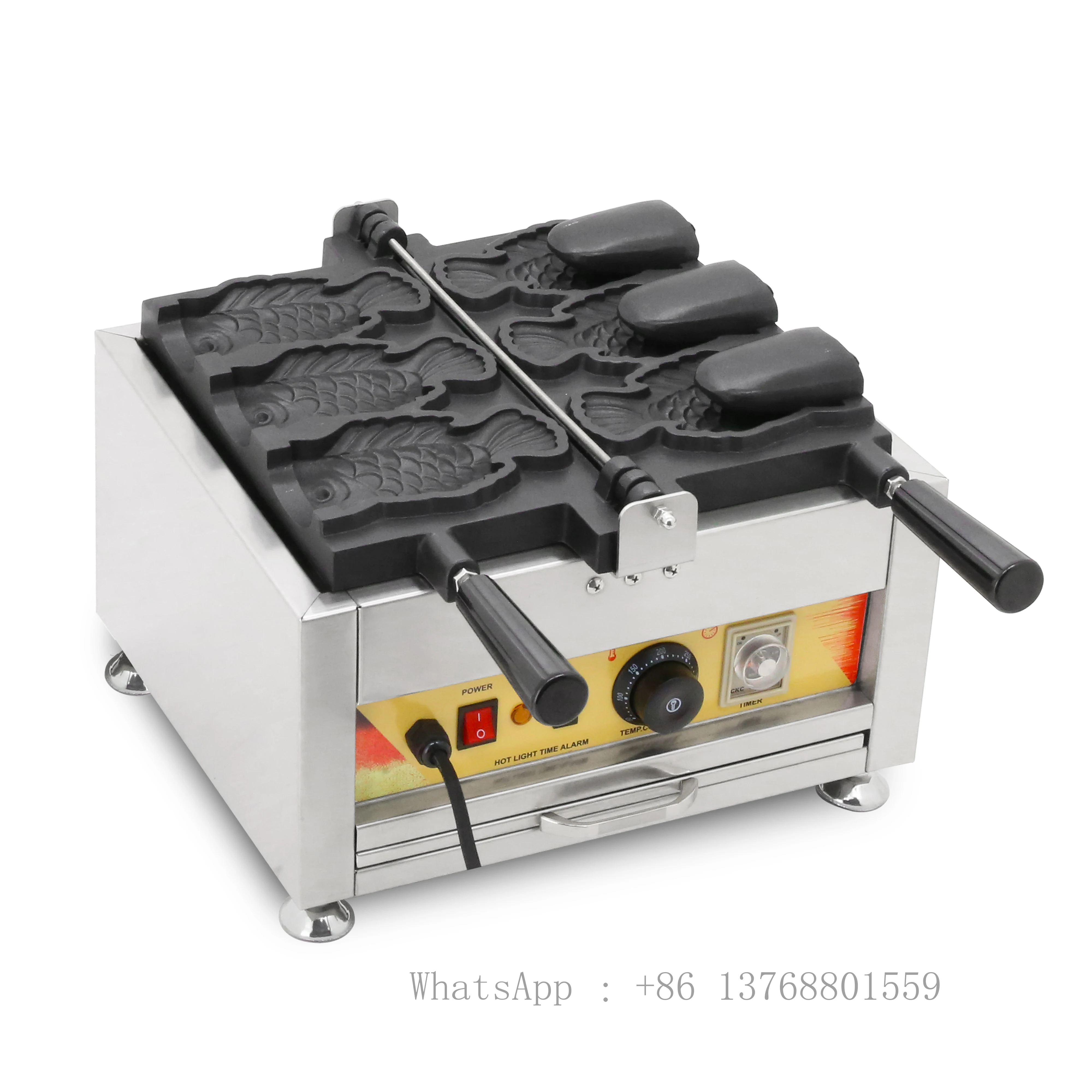 New Design Snack 3 Fish Waffle Maker Taiyaki Machine