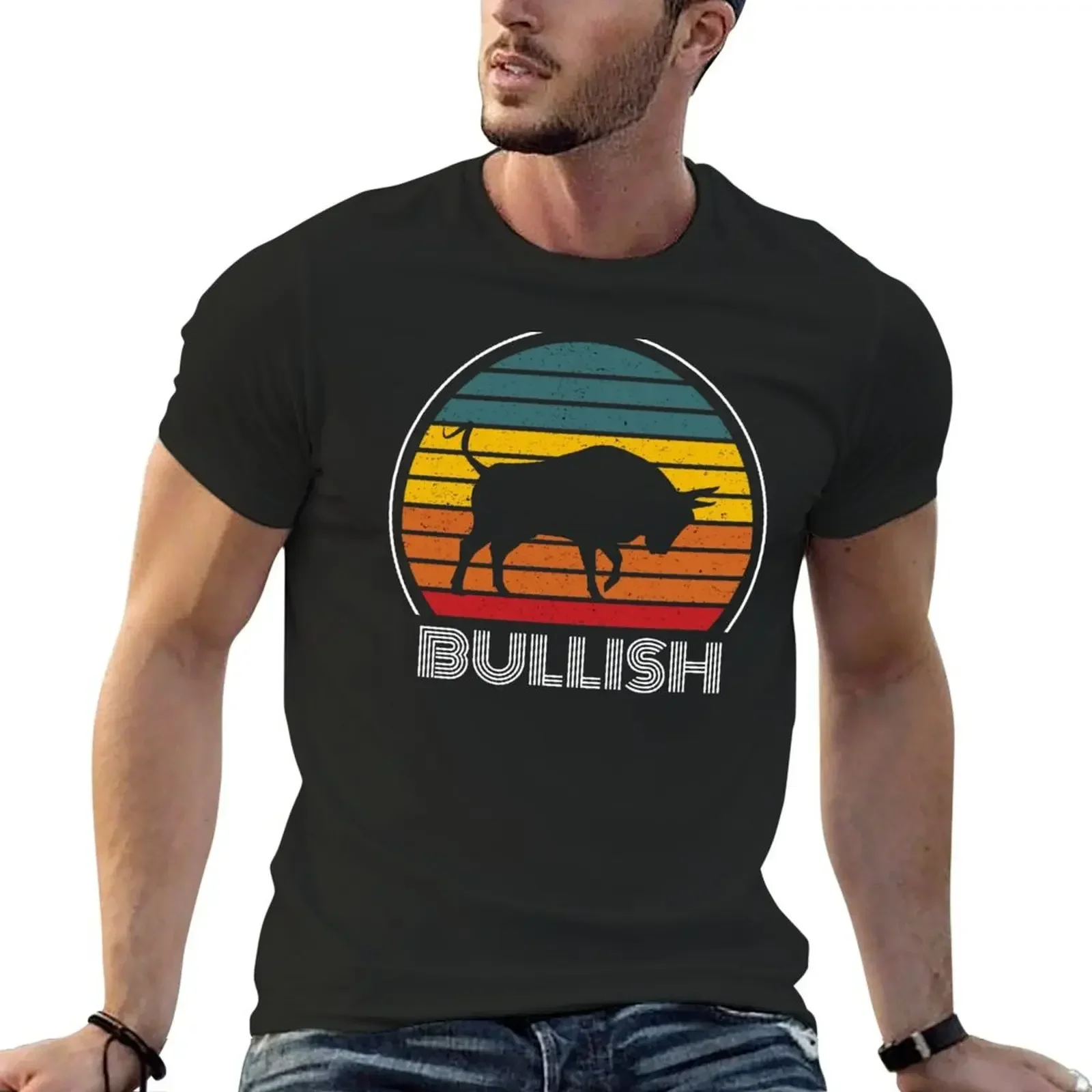 Bullish Retro Style T-Shirt tees shirts graphic tees men t shirts