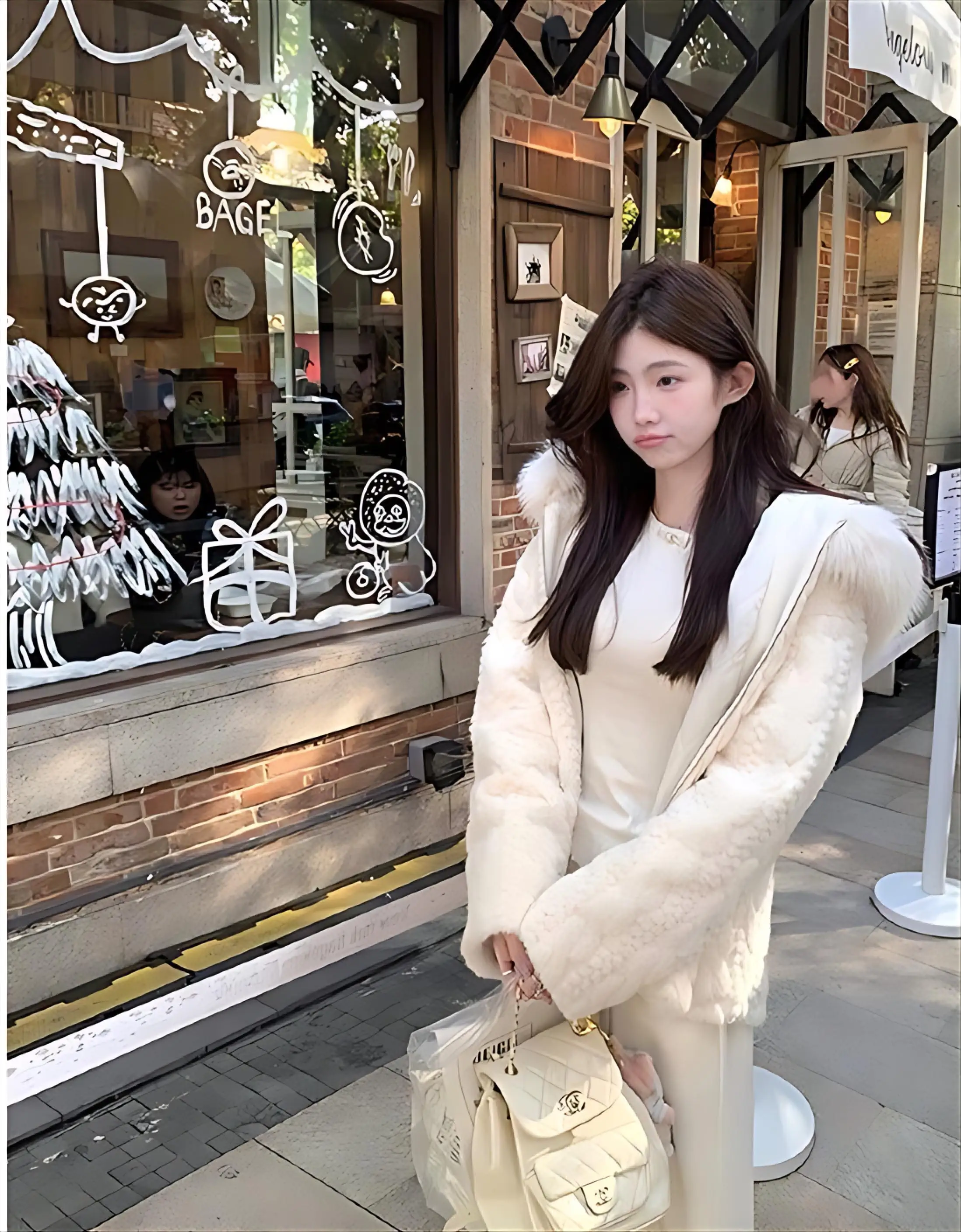 معاطف فرو المنك النسائية المخملية مثل حزام الثلج الجدة س الرقبة موضة خفيفة الوزن Casaco المطرزة الكتفيات التخسيس OL