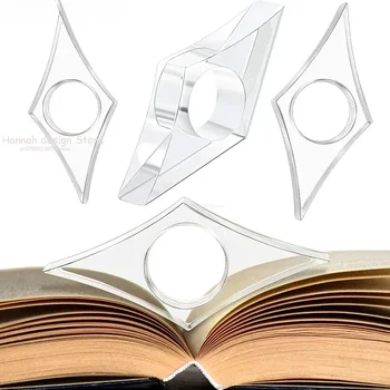 1-teiliger praktischer Seitenspreizer, Daumen-Buchhalter, Acryl-Lesezeichen, Lesehelfer für Bücherwürmer, Lehrer, Studenten, Kinder und Erwachsene