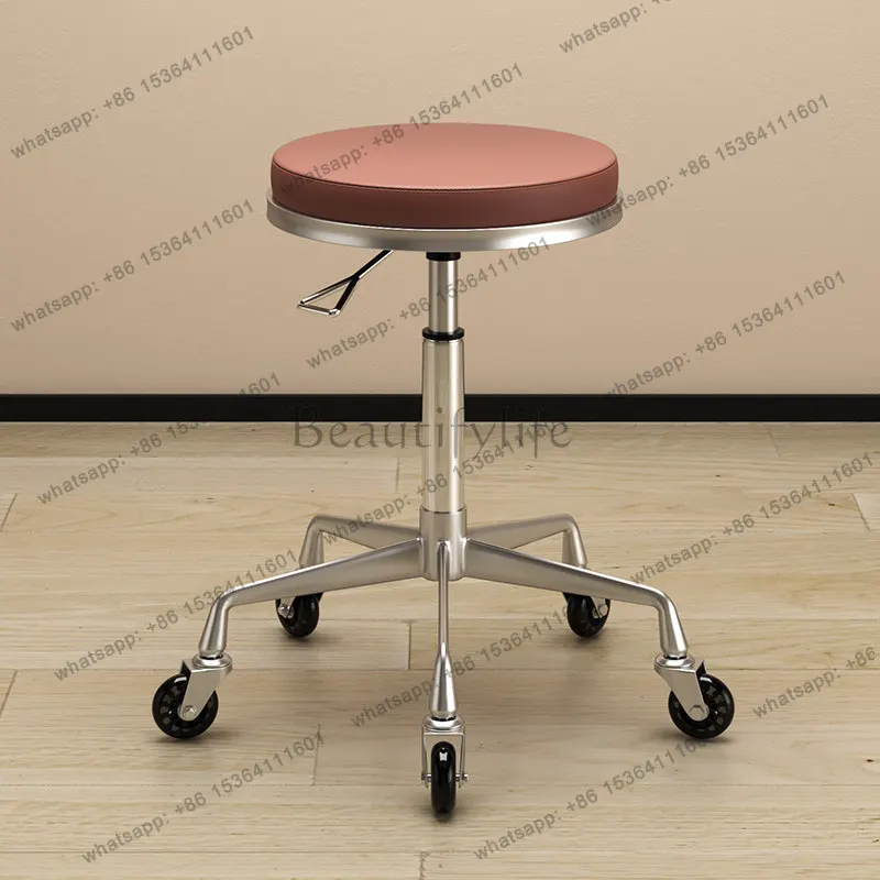 Beauty stool pulley lifting large stool manicurist rotating chair