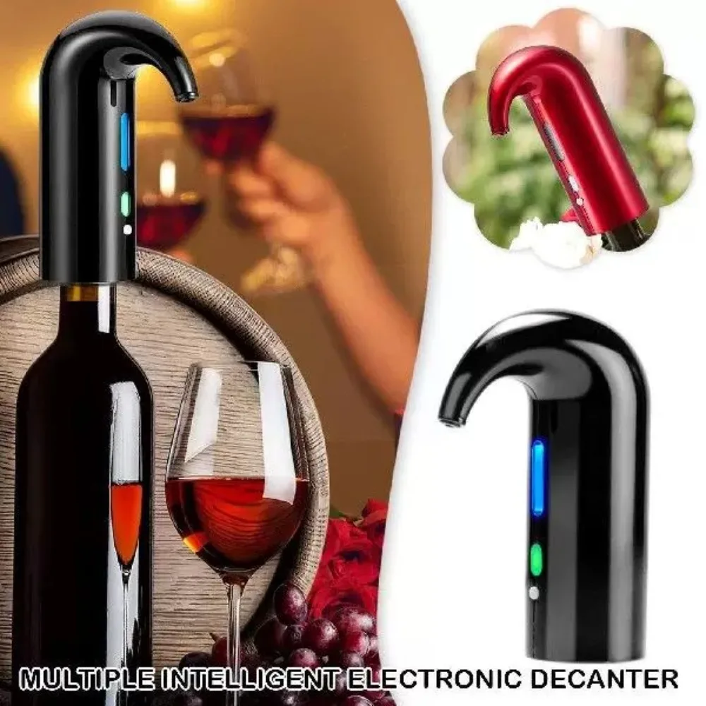 Smart Electric Wine Pourer USB Charging Automatic Red Wine Aerator Quick Drinks Dispenser Bar Tools