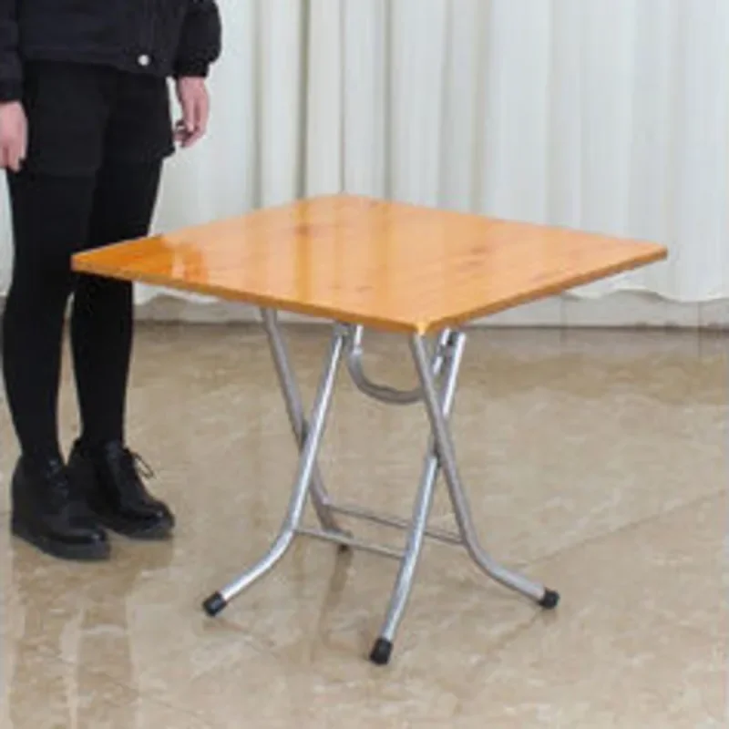 Stainless Steel Round Table Frames Foldable Dining Table Legs Thickened Galvanized Pipes New Anti-Slip Foot Pads  And Durable