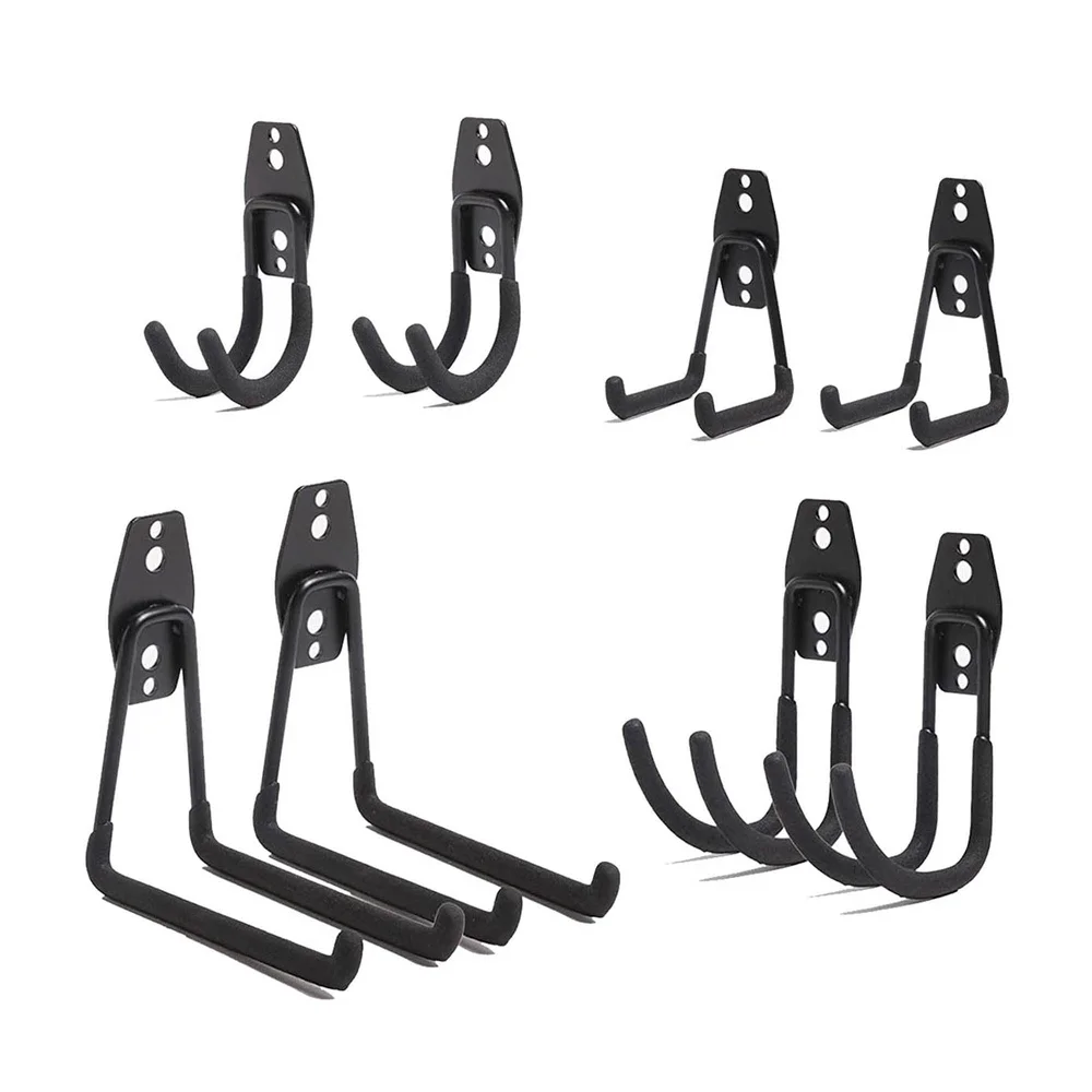 

8-Pack Heavy-Duty Wall Hooks Non-Marring Vinyl Coating Organizing Tools Ladders Wires Hoses Easy Install Hardware Included