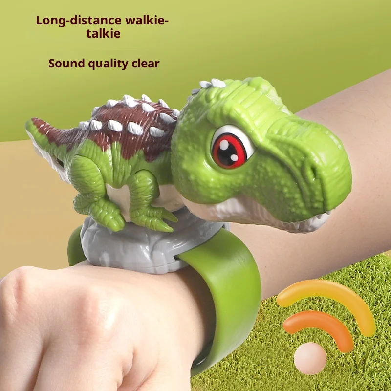 Walkie Talkie de dinosaurio para amigo, juguete de muñeca portátil con diseño de tiranosaurio para jugar al aire libre, el mejor regalo para amigos