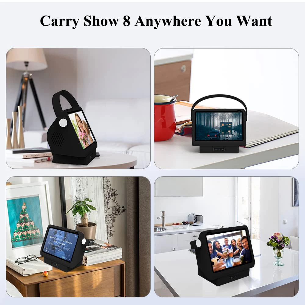 Base de batterie aste portable, étui en silicone souple, support de batterie, Echo Show 8, 1ère et 2ème Isabel, expédition rapide, 15600mAh