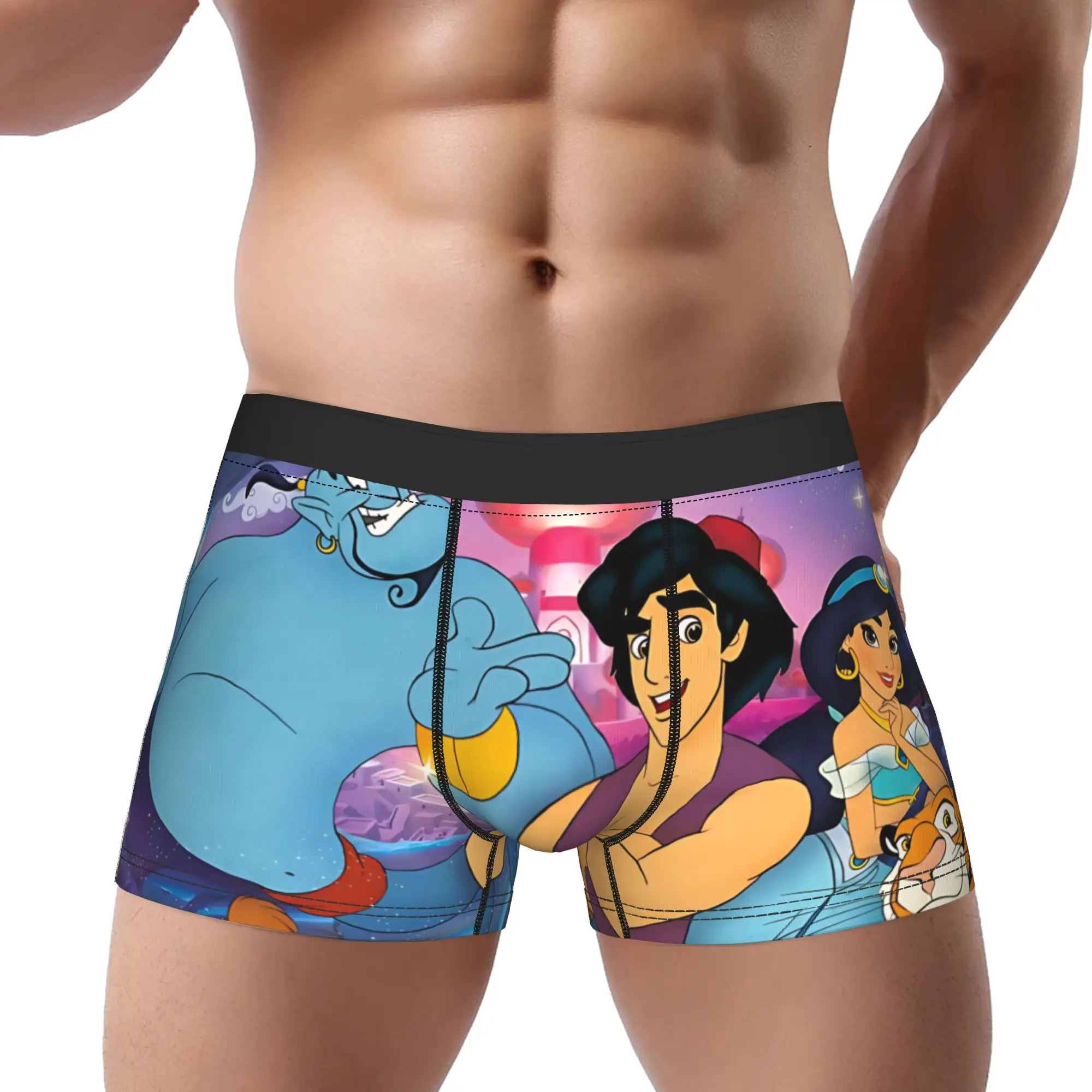 

1 шт. трусы-боксеры Aladdin Photo Aladdin, дышащее мужское нижнее белье, удобные шорты-боксеры