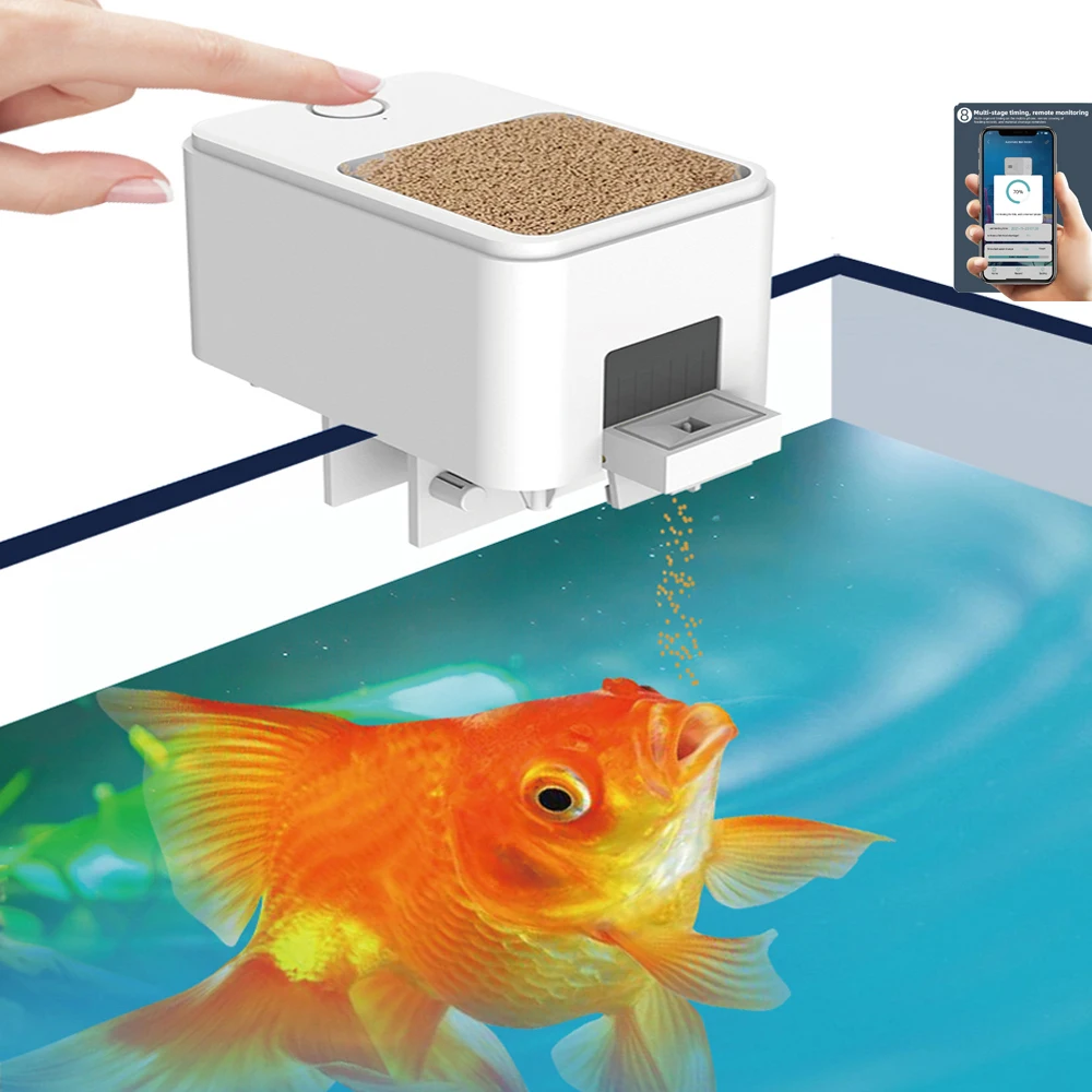 Automatic Aquarium Fish Tank Feeder Timing/Wifi Wireless Smart Phone App Intelligent Speaker Voice Remote Control Fish Feeding