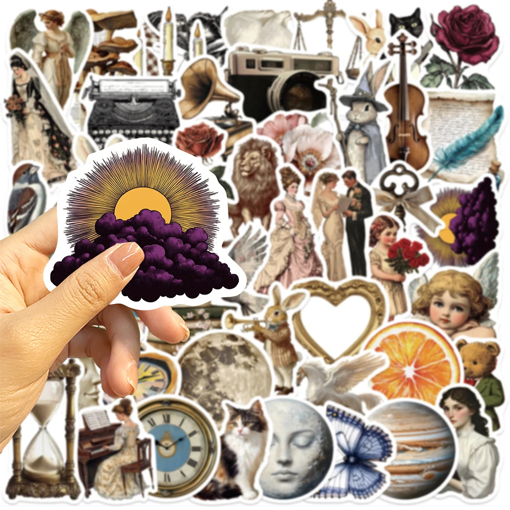 10/30/50 قطعة الفن خمر الجمالية الكرتون الكتابة على الجدران ملصقات الشارات محمول زجاجة ماء دفتر مذكرات الثلاجة لاصقة تزيين #4