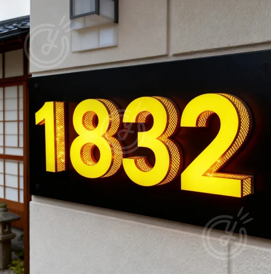 Duże, świecące litery, niestandardowe logo świetlne, znak na zewnątrz, luksusowa marka, litery ścienne, neon LED, szyld reklamowy, oznakowanie firmowe, znaki 3D do domu.