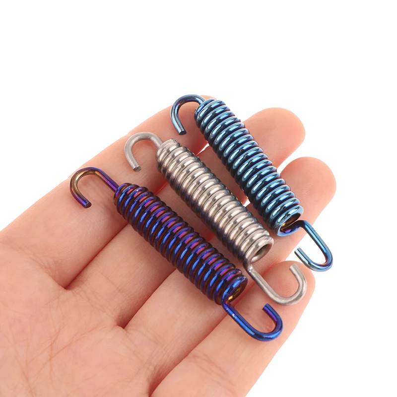 Molle di scarico marmitta universale in acciaio inossidabile da 2 pezzi Molle silenziatore per sistema di scarico moto con gancio a molla elastica