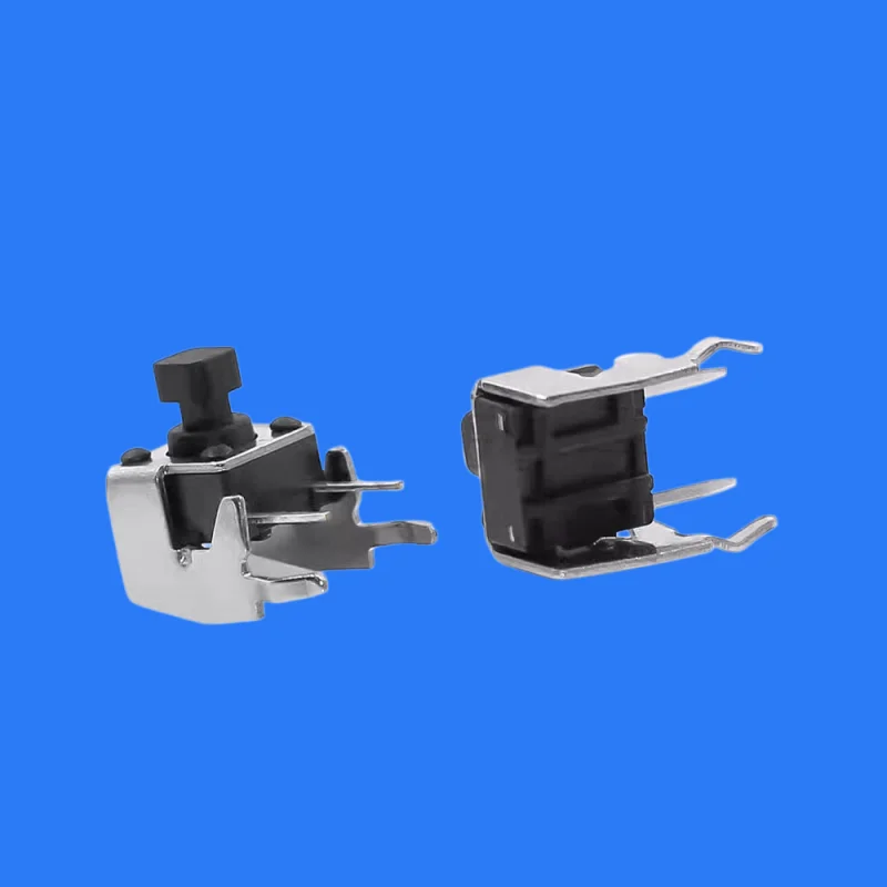 100pcs/ TS-D009 touch key switch 6*6*7.3 square head with bracket button horizontal reset inching