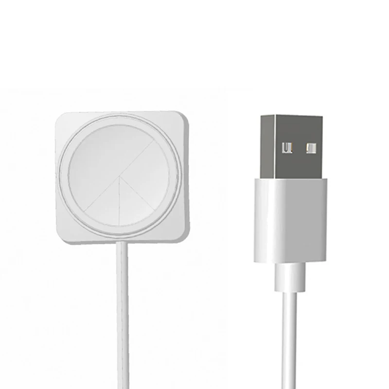 1 PCS White Watch Charger Charging Cables USB Charger Magnetic Wireless Charging Charger