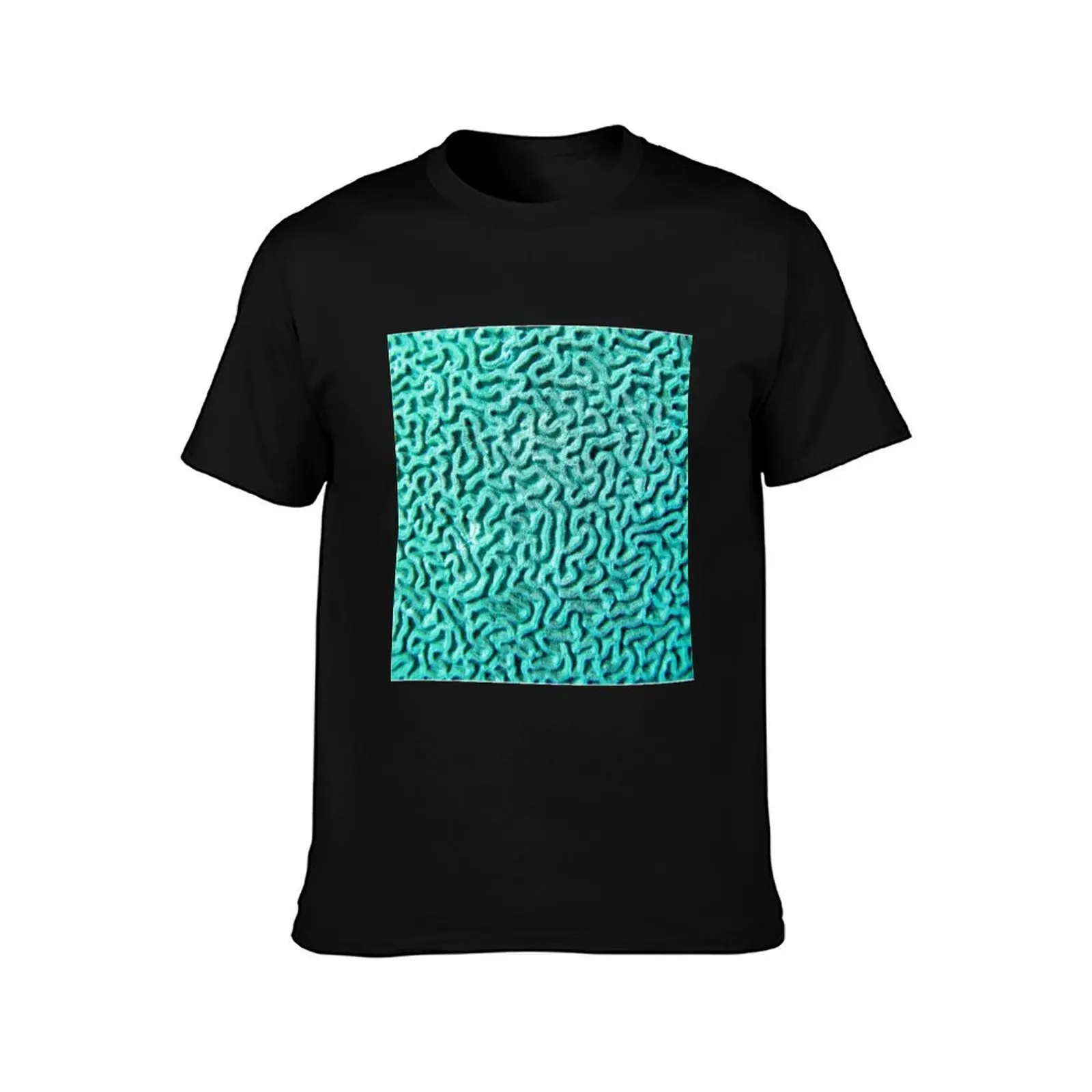 Watercolor Sealife Brain Coral 01 Bonaire Dutch West Indies T-Shirt Summer Casual Cotton Tee Oversized Streetwear Tops