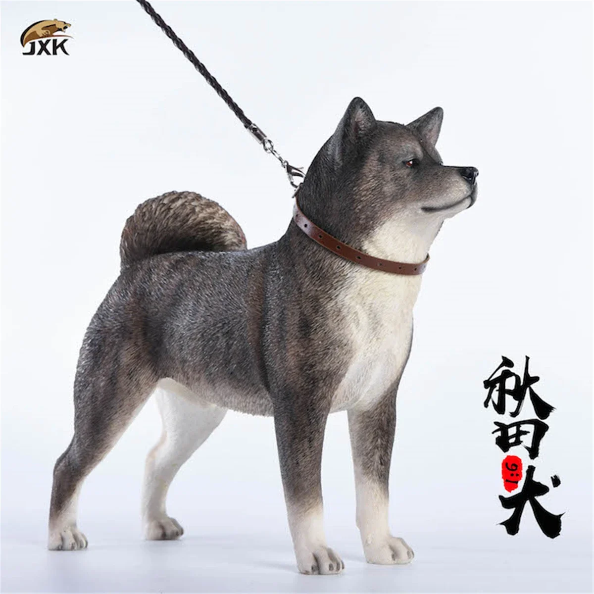 ZXK 1:6 スケール日本の秋田犬ペットフィギュア癒し動物コレクター